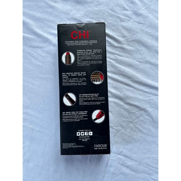 Chi Tourmaline Ceramic Series Heated Round Brush 1.25" Sealed in Box - Picture 6 of 6